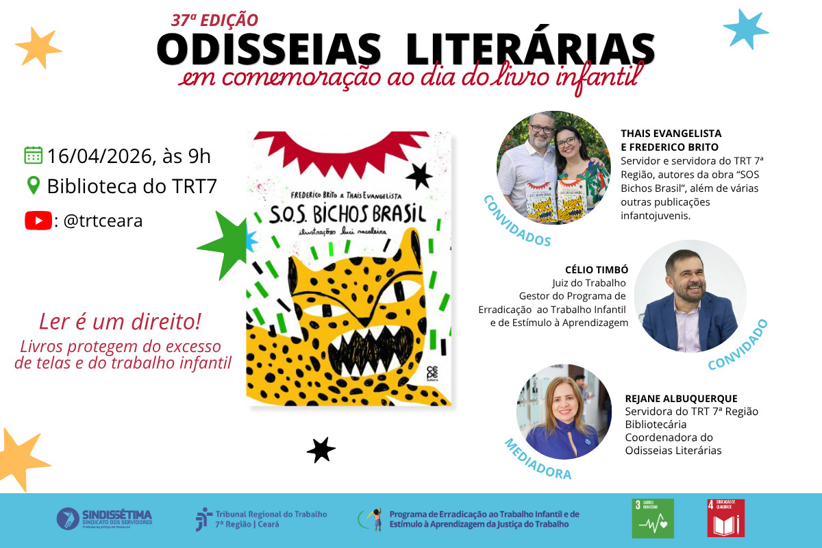 37º Odisseias Literárias acontece no dia 16 de abril em alusão ao Dia do Livro Infantil